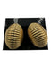 Christian Dior Gold Gold Tone Metal Ribbed Oblong Post Back Earrings Gold