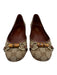 Gucci Shoe Size 8 Brown & Tan Canvas & Leather Bamboo Horsebit Guccissima Flats Brown & Tan / 8