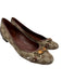 Gucci Shoe Size 8 Brown & Tan Canvas & Leather Bamboo Horsebit Guccissima Flats Brown & Tan / 8