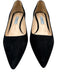Prada Shoe Size 36.5 Black Leather Upper Suede Pointed Almond Toe Pumps Black / 36.5