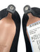 Prada Shoe Size 36.5 Black Leather Upper Suede Pointed Almond Toe Pumps Black / 36.5