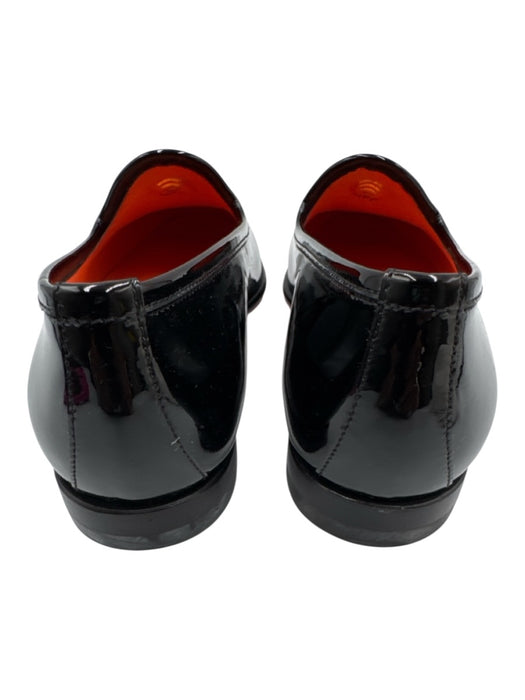 Santoni Shoe Size 36.5 Black Leather Upper Patent Tassel Detail Slip On Loafers Black / 36.5