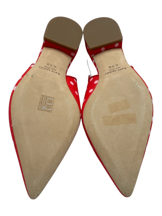 Kate Spade Shoe Size 6.5 Red & Pink textile upper Polka Dots Slingbacks Red & Pink / 6.5