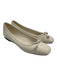 Jimmy Choo Shoe Size 36.5 Cream White Leather Upper Bow detail Pump Flats Cream White / 36.5