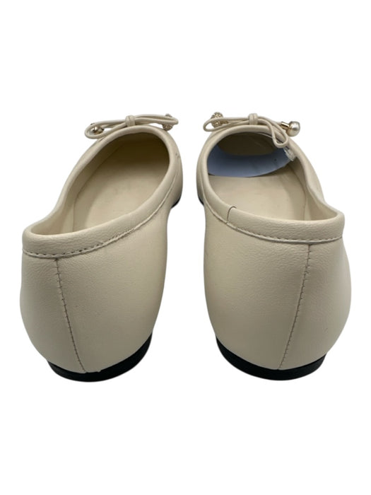 Jimmy Choo Shoe Size 36.5 Cream White Leather Upper Bow detail Pump Flats Cream White / 36.5
