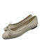 Jimmy Choo Shoe Size 36.5 Cream White Leather Upper Bow detail Pump Flats Cream White / 36.5