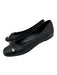 Jimmy Choo Shoe Size 36.5 Black Leather Upper Bow detail Round Square Toe Flats Black / 36.5