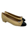 Stuart Weitzman Shoe Size 6.5 Yellow Beige & Black textile upper Woven Bow Flats Yellow Beige & Black / 6.5