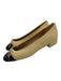 Stuart Weitzman Shoe Size 6.5 Yellow Beige & Black textile upper Woven Bow Flats Yellow Beige & Black / 6.5