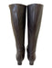 Cole Haan Shoe Size 8.5 Dark Brown Leather Round Toe Block Heel Knee High Boots Dark Brown / 8.5