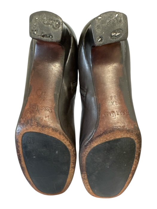 Cole Haan Shoe Size 8.5 Dark Brown Leather Round Toe Block Heel Knee High Boots Dark Brown / 8.5