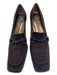 Stuart Weitzman Shoe Size 7.5 Dark Brown Suede Perforated Square Toe Loafers Dark Brown / 7.5