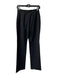 Gucci Size 40 Black Wool 2 Buttons Straight Leg Front Pocket Collared Pants Set Black / 40