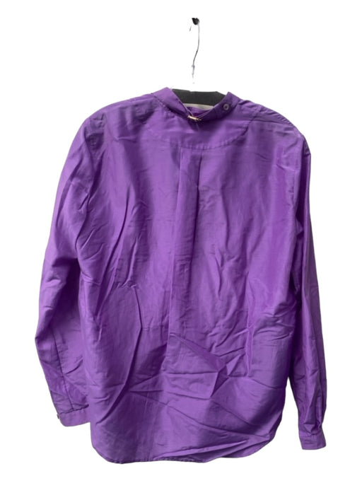 Gucci Size 42 Light Purple Cotton Blend Button Up Long Sleeve Semi Sheer Top Light Purple / 42