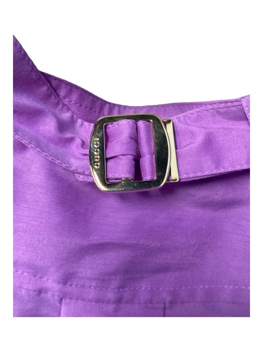 Gucci Size 42 Light Purple Cotton Blend Button Up Long Sleeve Semi Sheer Top Light Purple / 42