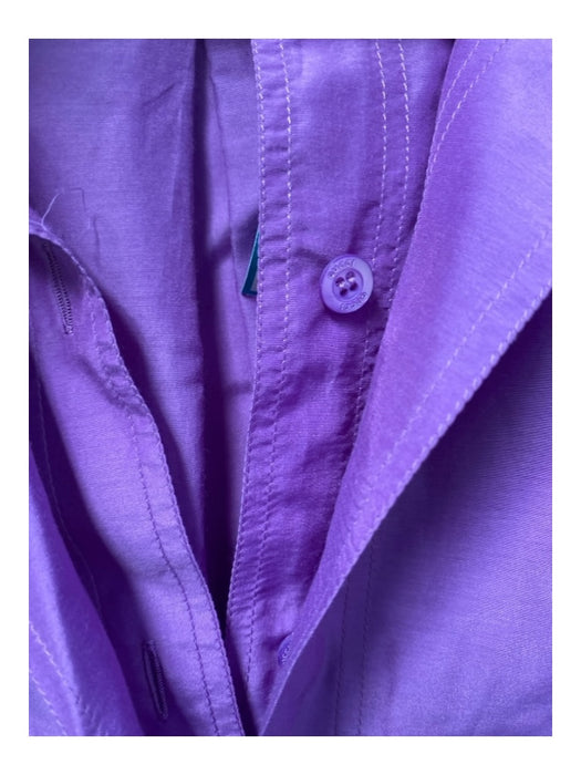 Gucci Size 42 Light Purple Cotton Blend Button Up Long Sleeve Semi Sheer Top Light Purple / 42