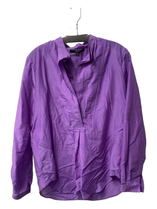 Gucci Size 42 Light Purple Cotton Blend Button Up Long Sleeve Semi Sheer Top Light Purple / 42