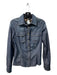 Gucci Size 42 Mid dark wash Cotton Snap Button Gold Seam Detail Collared Top Mid dark wash / 42