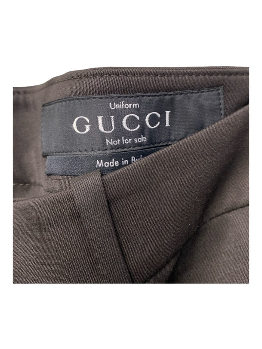 Gucci Size 40 Chocolate Lana Wool High Rise Straight Leg Front Pocket Pants Chocolate / 40