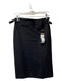 Gucci Size 40 Black Lana Wool Pencil Knee Length Faux Pocket Buckle Detail Skirt Black / 40