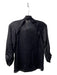 Gucci Size 40 Black Silk Long Sleeve Quarter Button V Neck Tie Neck Top Black / 40