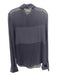 T Alexander Wang Size Small Navy Blue Silk Chiffon Fabic Block Long Sleeve Top Navy Blue / Small