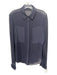 T Alexander Wang Size Small Navy Blue Silk Chiffon Fabic Block Long Sleeve Top Navy Blue / Small