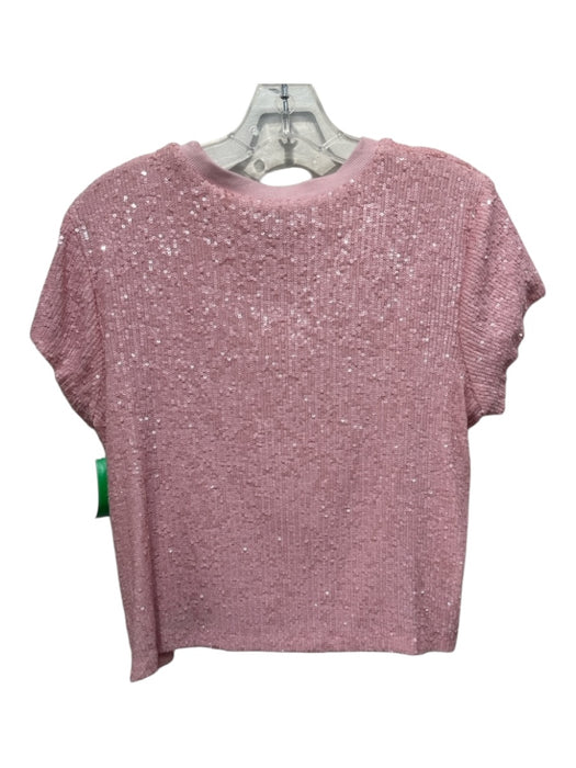 Generation Love Size Small Pink Polyester Short Sleeve Fully Sequined Top Pink / Small