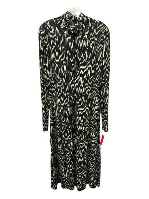 Proenza Schouler White Label Size L Black, White, Yellow Rayon Abstract Dress Black, White, Yellow / L