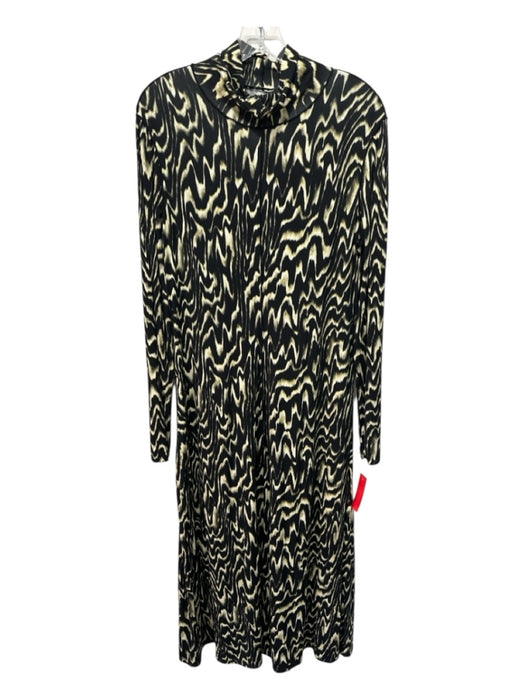 Proenza Schouler White Label Size L Black, White, Yellow Rayon Abstract Dress Black, White, Yellow / L