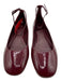 MNG Shoe Size 39 Dark Burgundy Patent Leather Ankle Strap Round Toe Flats Dark Burgundy / 39
