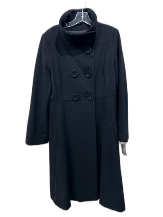 Cinzia Rocca Size M Black Wool Button Up Pockets Overcoat Coat Black / M