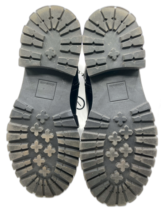 Dolce Vita Shoe Size 10 Black Leather Buckle Detail lace up Side Zip Boots Black / 10