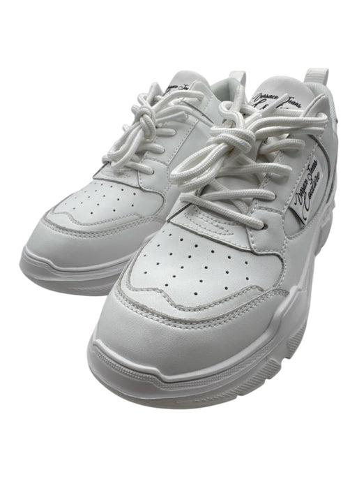 Versace Jeans Couture Shoe Size 6 White Synthetic Upper Perforated Sneakers White / 6