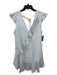 Karina Grimaldi Size L Blue & White Linen Striped V Neck & Back Tie Back Dress Blue & White / L