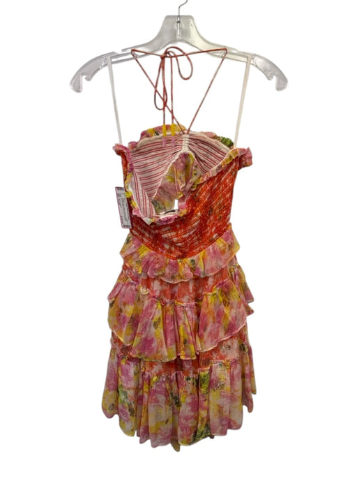 Rococo Sand Size Small Orange, Pink, Yellow, White Viscose Blend Floral Dress Orange, Pink, Yellow, White / Small