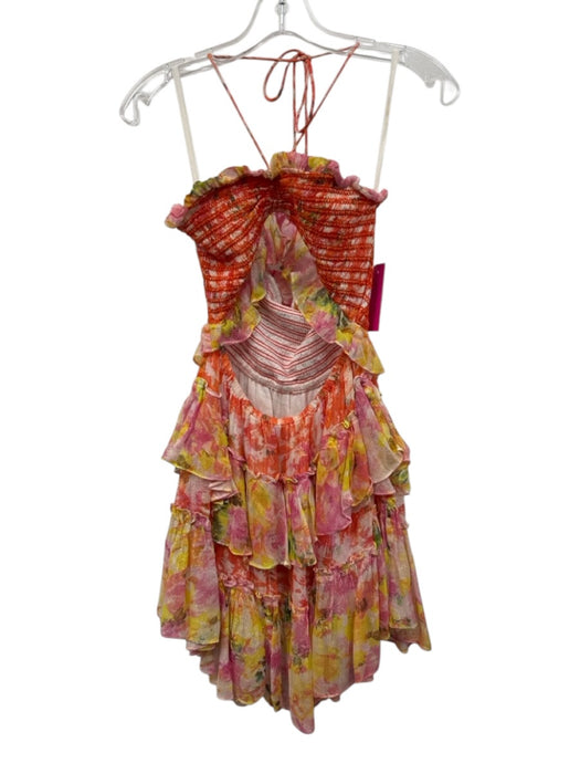 Rococo Sand Size Small Orange, Pink, Yellow, White Viscose Blend Floral Dress Orange, Pink, Yellow, White / Small