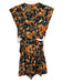 A.L.C. Size 6 navy, orange, yellow Cotton Cap Sleeve Floral Cut Out Tiered Dress navy, orange, yellow / 6