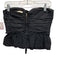 Ulla Johnson Size 6 Black Cotton Halter Tie Neck Pleated Gathered Cropped Top Black / 6