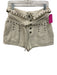Tularosa Size Small White Cotton Denim High Rise Studded Tie Waist Shorts White / Small