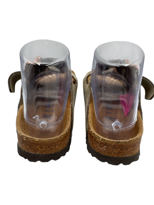 Birkenstock Shoe Size 38 Gray & Brown Leather Suede open toe Slide Sandals Gray & Brown / 38