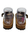 Birkenstock Shoe Size 38 Gray & Brown Leather Suede open toe Slide Sandals Gray & Brown / 38