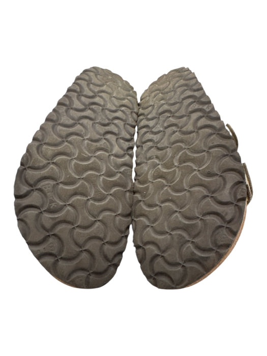 Birkenstock Shoe Size 38 Gray & Brown Leather Suede open toe Slide Sandals Gray & Brown / 38