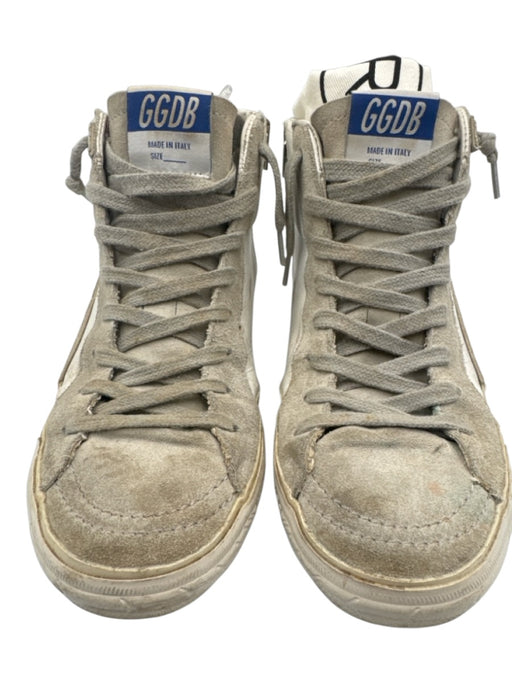 Golden Goose Shoe Size 38 White & Gray Leather Upper Lace Up Star Sneakers White & Gray / 38