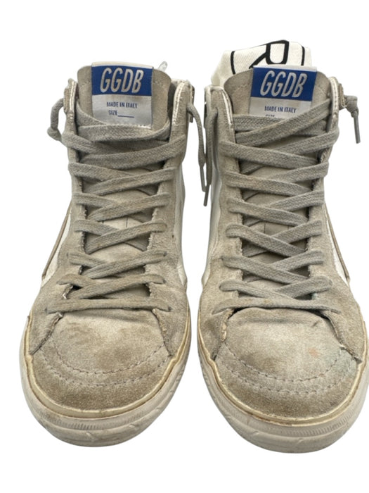 Golden Goose Shoe Size 38 White & Gray Leather Upper Lace Up Star Sneakers White & Gray / 38