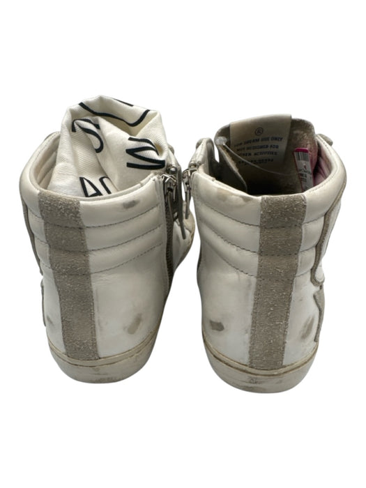 Golden Goose Shoe Size 38 White & Gray Leather Upper Lace Up Star Sneakers White & Gray / 38