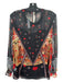 Piccione Piccione Size L Black Red Yellow Polyester Floral Geometric Top Black Red Yellow / L