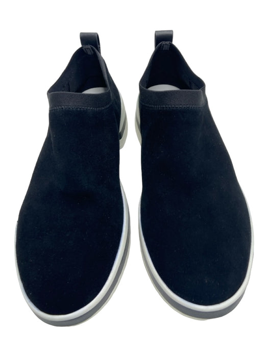 Stuart Weitzman Shoe Size 41 Black & White Suede round toe Slip On Sneakers Black & White / 41