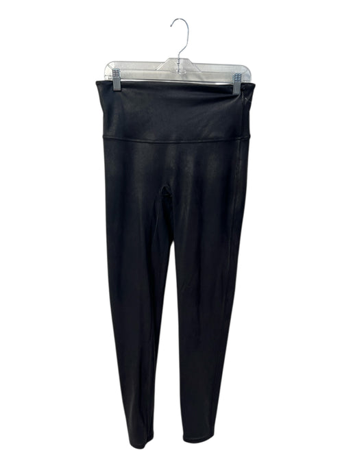 Spanx Size XL Black No Fabric Tag High Rise Coated Faux Leather Leggings Black / XL