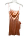 Amanda Uprichard Size Small Light Orange Silk Strapless Smocked Back Satin Dress Light Orange / Small